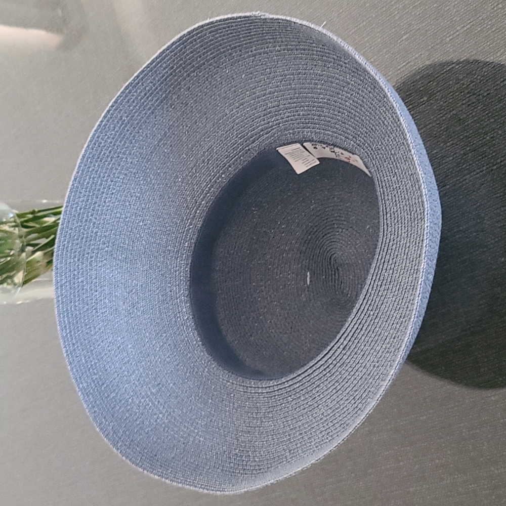 VINTAGE BETMAR NY Blue Oversized Floppy Hat Packable Beach Travel Sun Luxe - Picture 13 of 16